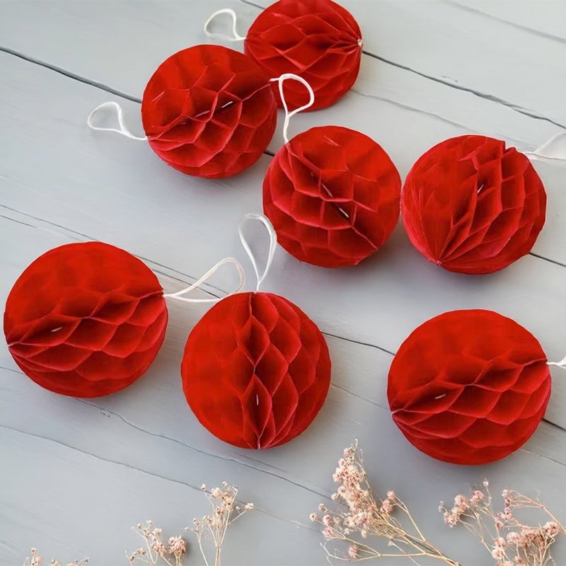 2026蜂窝球大红色新年春节跨年蛋糕装饰红球球节日甜品装扮,节庆用品/礼品,蛋糕/烘焙装饰用品,淘宝优惠券,粉丝福利购,淘宝优惠卷