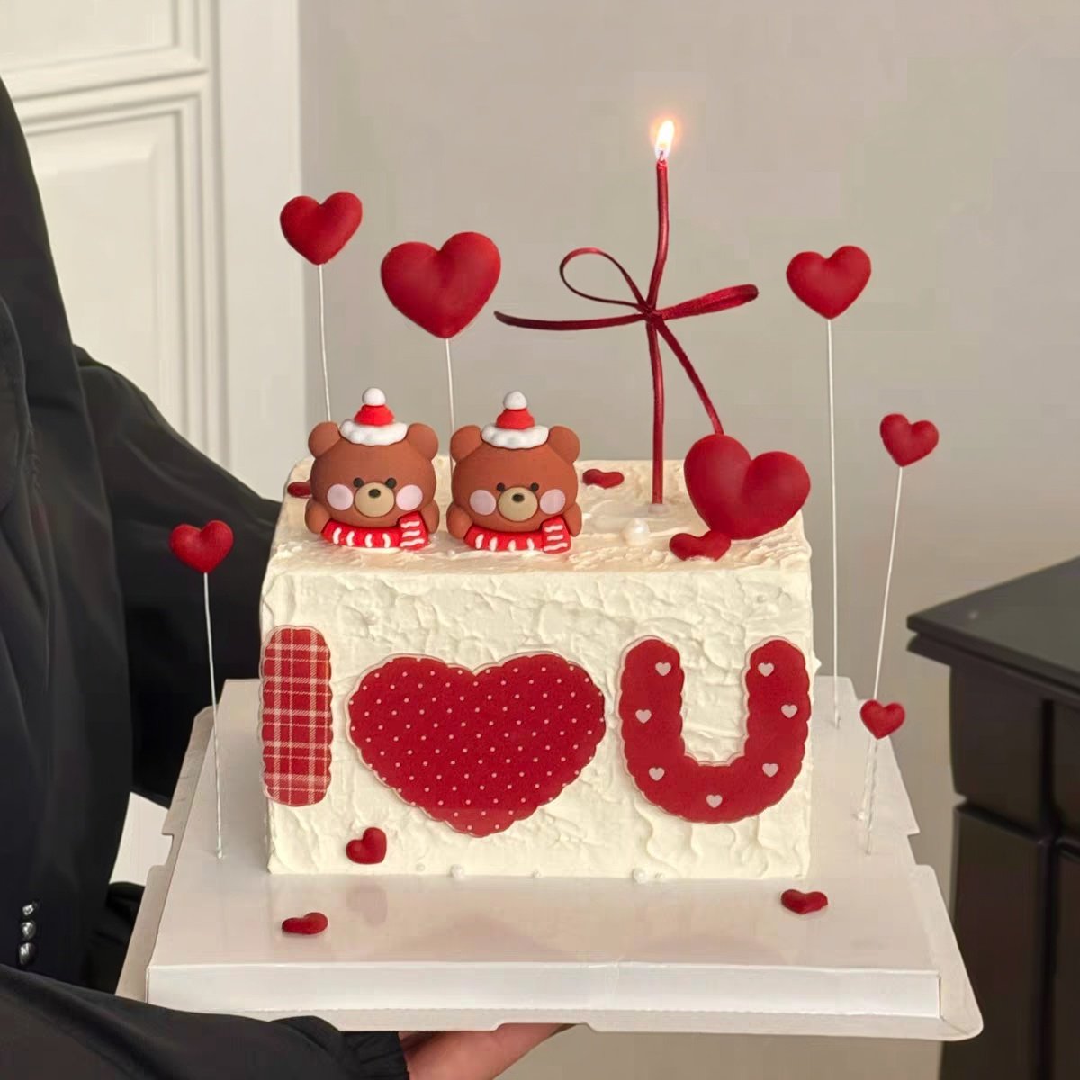 214情人节围巾小熊情侣蛋糕装饰我爱你亚克力插件爱心红心,节庆用品/礼品,蛋糕/烘焙装饰用品,淘宝优惠券,粉丝福利购,淘宝优惠卷