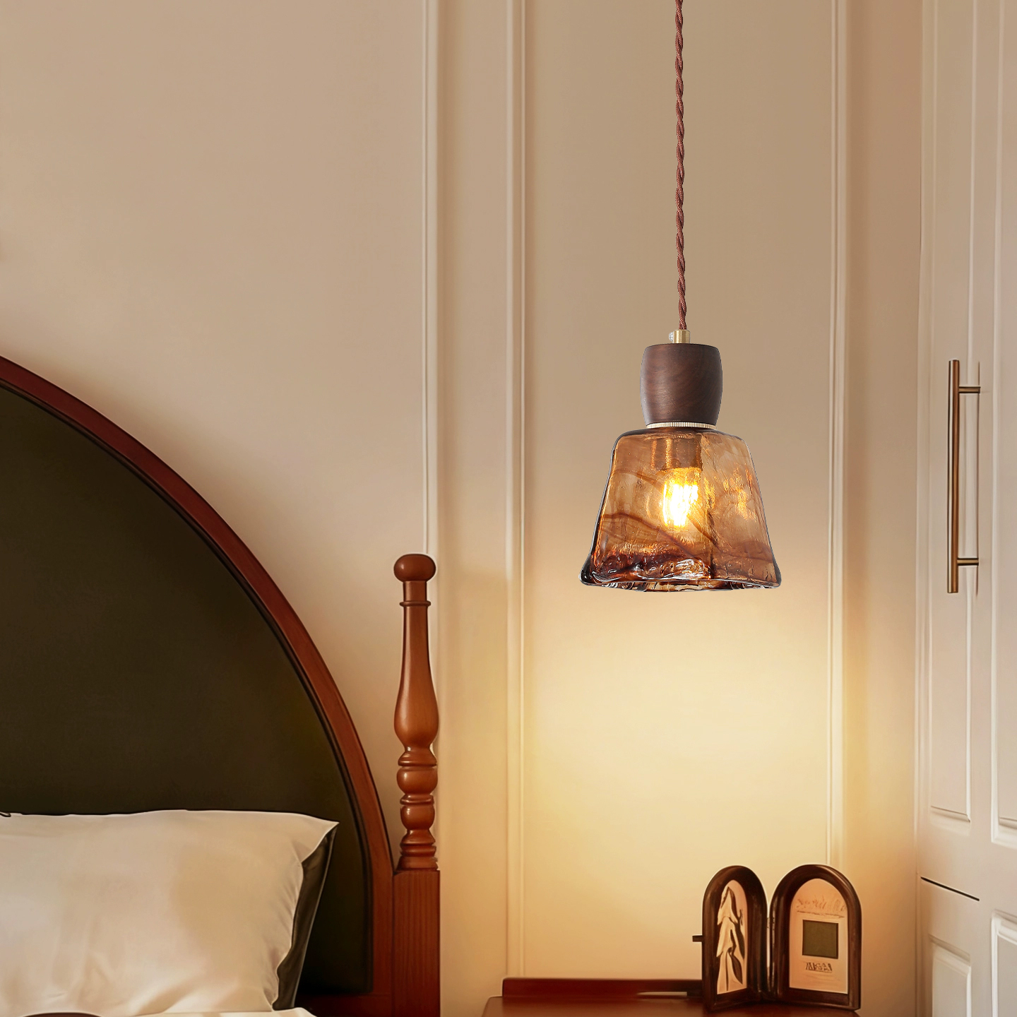 法式复古床头小吊灯中古vintage