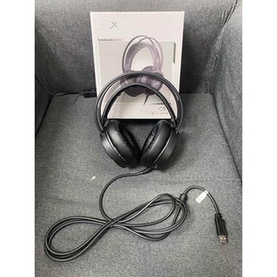西伯利亚飞鹰传奇C5有线发光头戴式耳机短麦 电竞游戏CF吃鸡USB