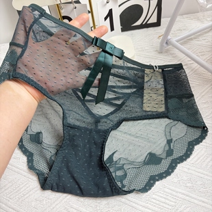 特价蕾丝生活家正品内裤4条包邮女士中腰三角裤性感棉档柔软透气