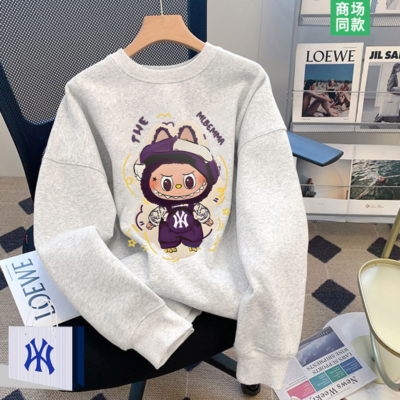 拉布布卫衣男款重磅圆领打底衫