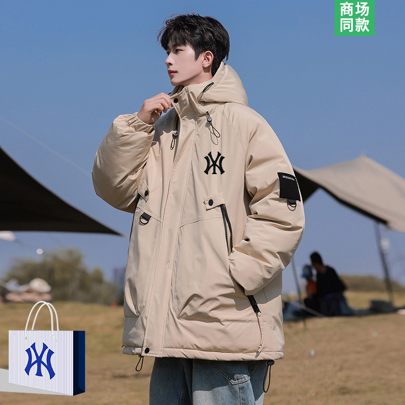 石墨烯连帽棉服男士保暖棉袄外套