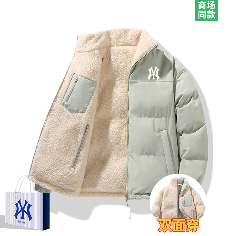 双面穿棉服男士冬季加厚保暖外套