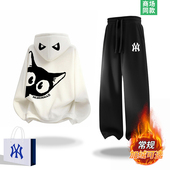 连帽卫衣套装 男士 秋冬季 奥莱专场 2026新款 加绒加厚痞帅一整套