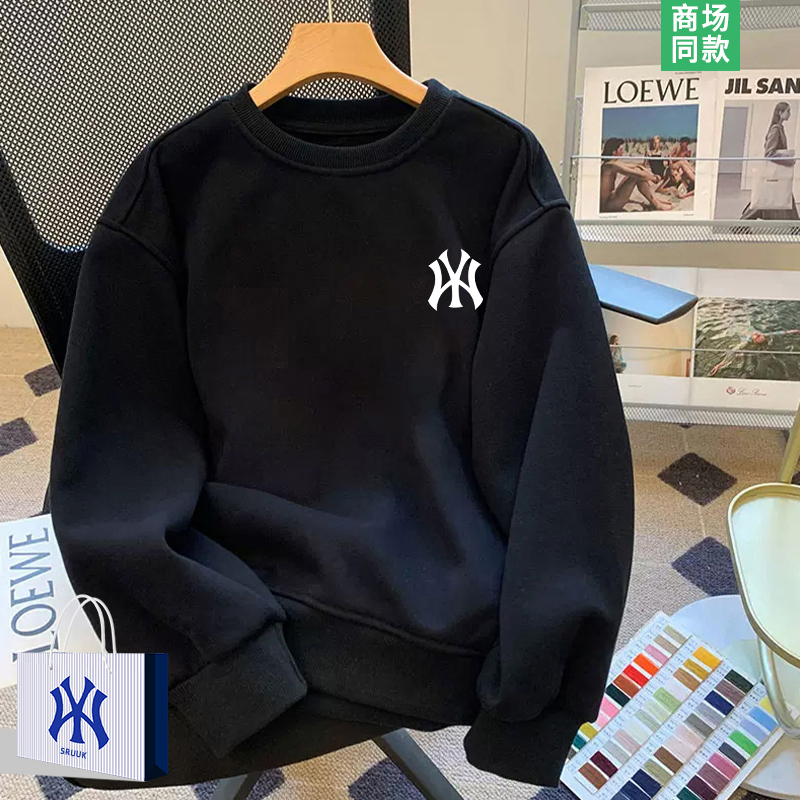 圆领卫衣男加绒加厚上衣