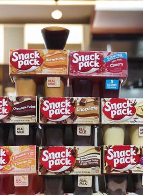Snack Pack Real Milk Pudding美国进口汉斯香草巧克力味果冻布丁