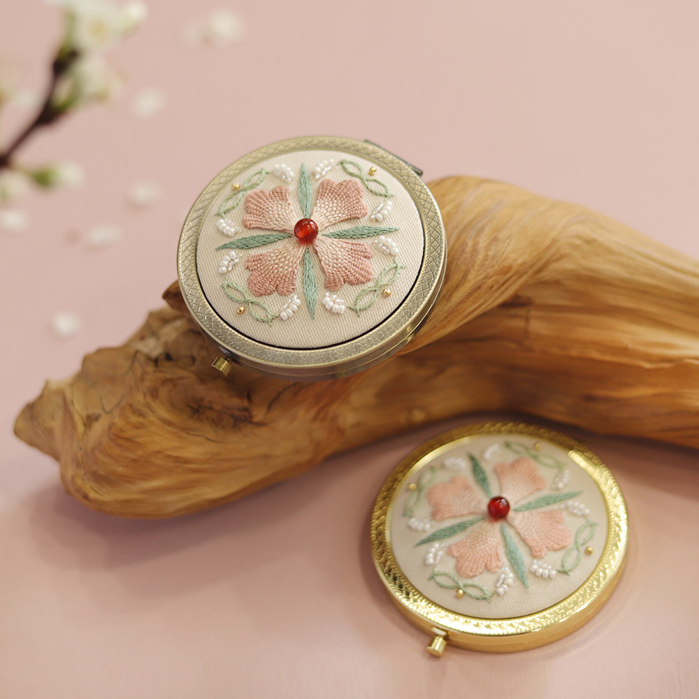 花暖原创锦春刺绣手工diy材料包国风汉服绣香囊双面绣镜绿檀发簪,特色手工艺,刺绣,淘宝优惠券,粉丝福利购,淘宝优惠卷