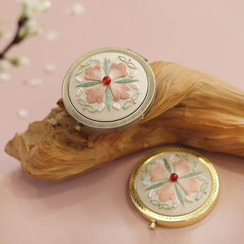 锦春荷包镜发簪刺绣手工diy材料