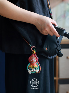 虎葫芦diy刺绣彩绳pocket4长绳手机链香囊项链荷包车挂件送草本香