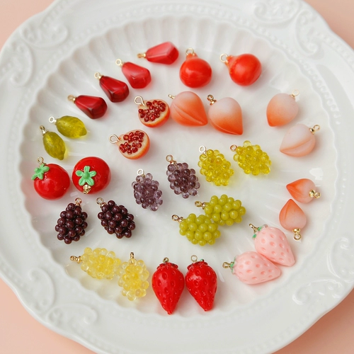 Реалистичная милая клубника, подвеска, серьги ручной работы, аксессуар с аксессуарами, «сделай сам»