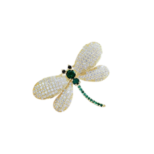 蜻蜓高档胸针设计感小众大衣配件小香风女款毛衣胸花别针奢华气质