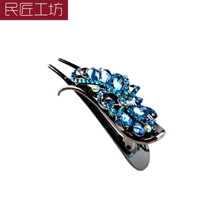 三齿夹盘头发夹妈妈款盘发鸭嘴夹子头饰优雅抓夹大号中年女士韩国