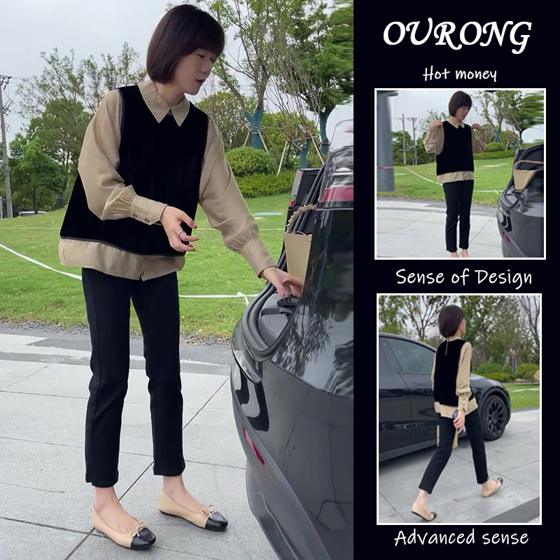 JOYIASS2025秋季新款大码微胖显瘦穿搭时尚减龄衬衣小香风职业两