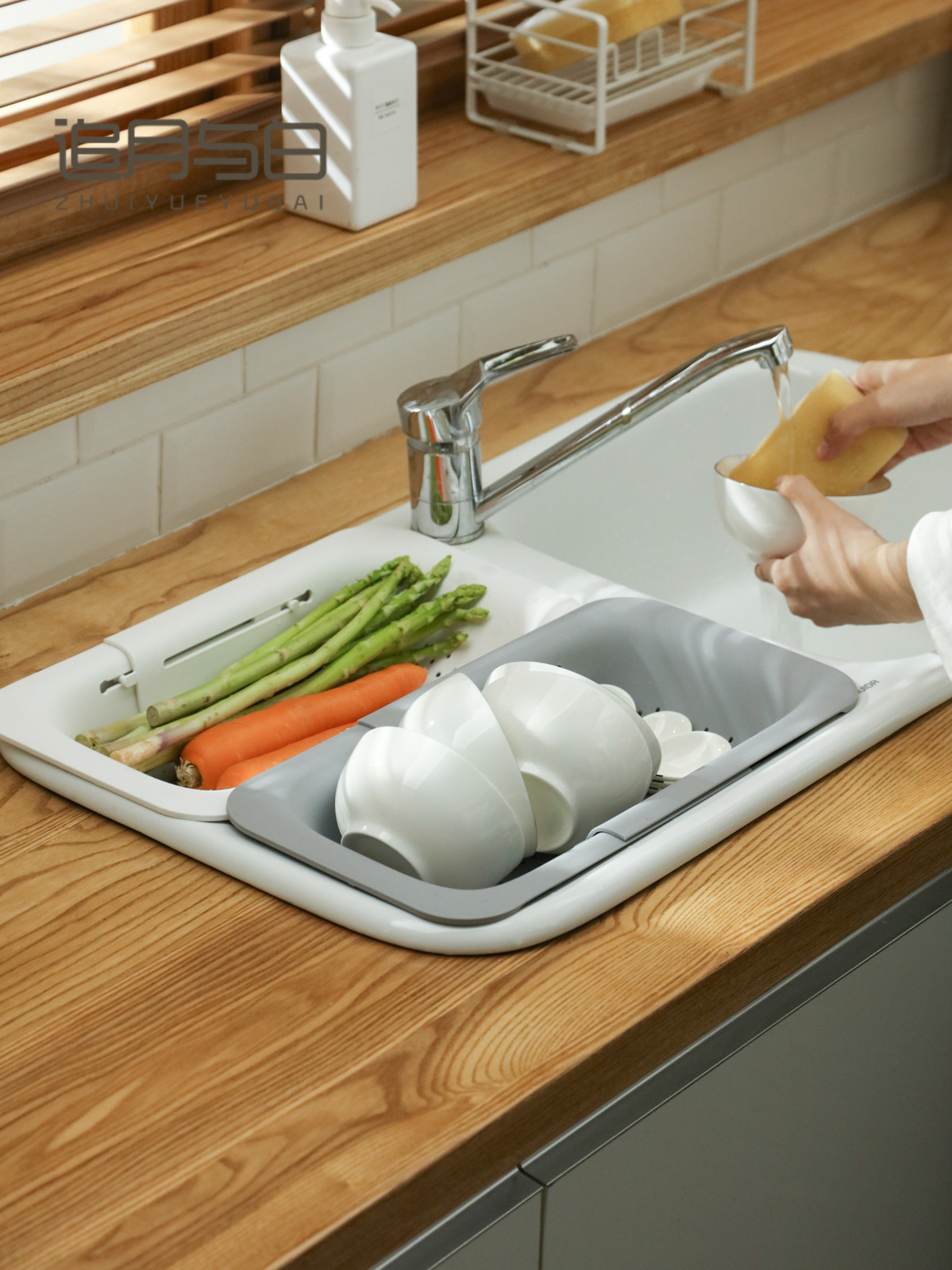 Sink shelf Kitchen drain basket Bowl holder Retractable pool Dish washer chopsticks dish sink storage dish basin