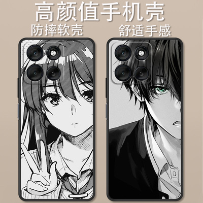 适用于摩托罗拉G100Pro手机壳XT2527-3卡通时尚简约素描漫画女创意可爱motoG100Pro全包防摔高颜值定制保护套