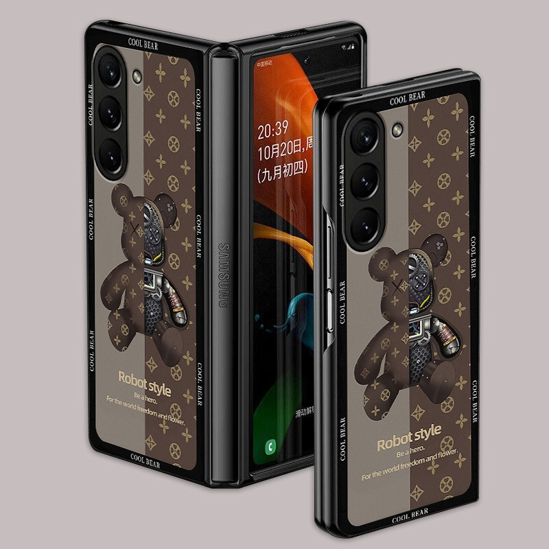 适用于三星z fold5手机壳zfold4/SM-F9360折叠屏皮纹zfold3轻奢zfold2卡通zfold防摔简约高颜值新款保护套ins