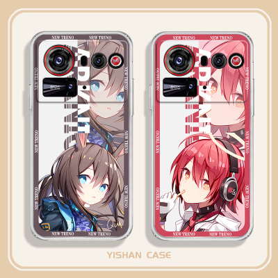 适用于努比亚z80ultra手机壳卡通透白软壳方舟阿米娅能天使创意可爱z80至尊全包防摔高颜值男女款定制保护套