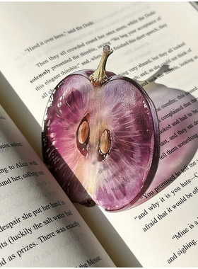 葡萄番茄苹果书签亚克力高级感透明可爱精致学生礼物阅读标记透卡