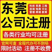 注册东莞科技贸易文化传媒教育咨询电商工程类公司营业执照代办理