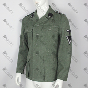 德军WSS精英突击队员/二等兵M43原野灰毛呢野战服基础套装