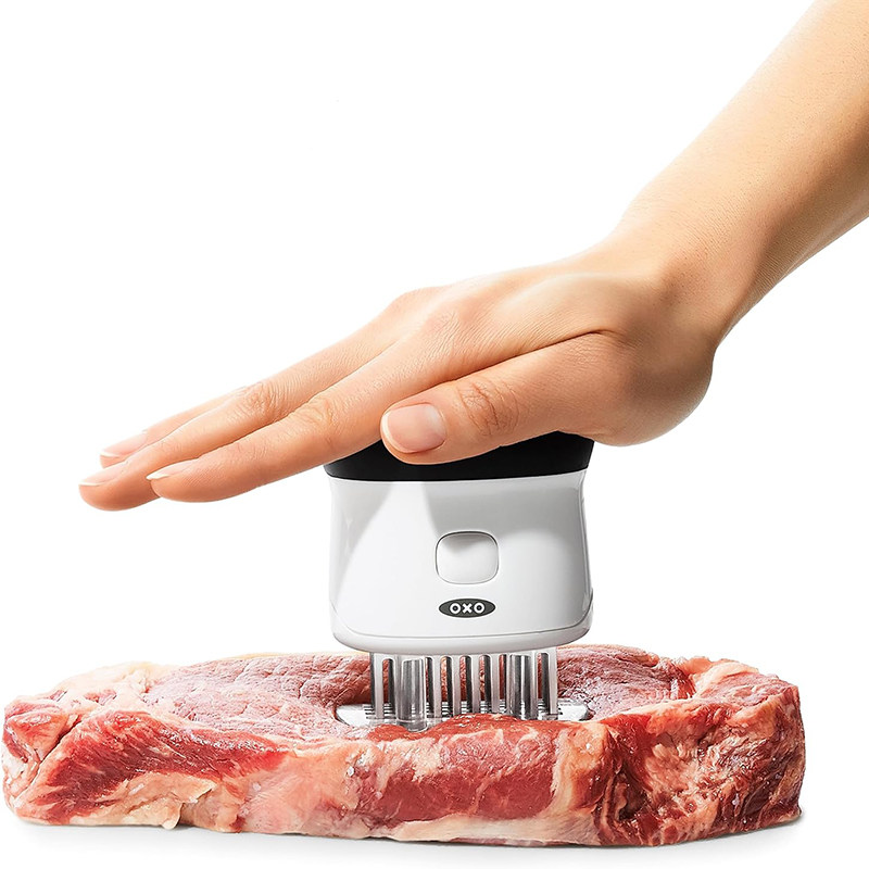 美国OXO 好抓易清洗嫩肉针松肉器 牛排牛肉敲肉锤断筋器带安全锁