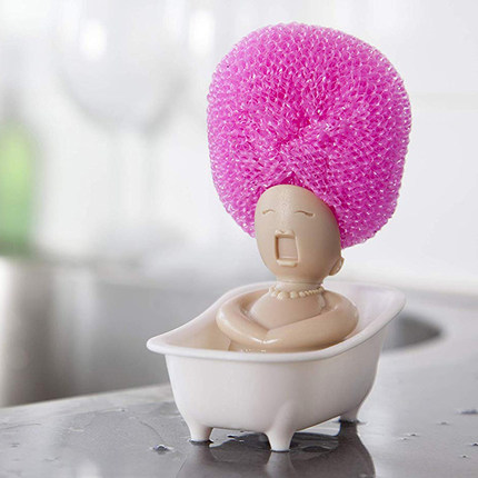 以色列Peleg Design 浴缸美女沥水架 Soap Opera 创意钢丝球收纳