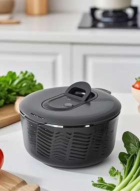 美国Zyliss 家用甩菜器洗菜盆 手动果蔬脱水器沙拉碗滤水沥水器