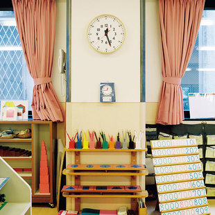 日本制造Lemnos 原装进口雅趣风双关学习款钟表 儿童房挂钟时钟