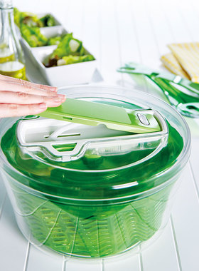 美国Zyliss 按压式甩菜器 家用蔬果洗菜盆快速甩干脱水盆沙拉碗