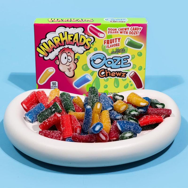 美国Warheads Ooze Chewz 酸甜夹心软糖 Q弹有嚼劲多种水果味 99g