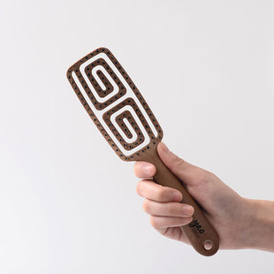 舒适耐用不变形梳子 镂空按摩梳 礼物 迷你方形尼龙款 韩国制造Yao