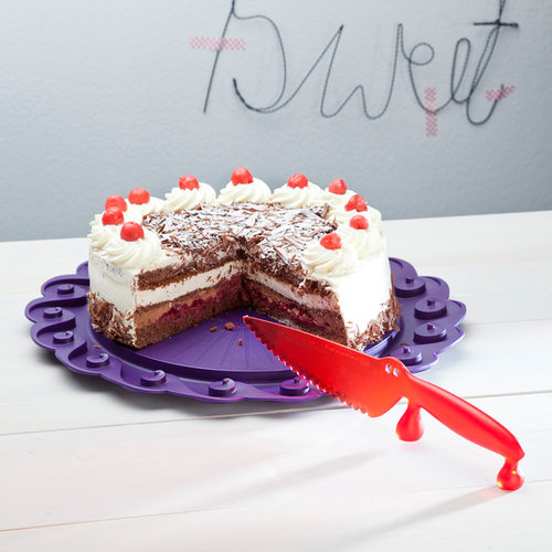 德国产Koziol 创意卡通蛋糕切刀 可立不沾台面塑料刀糕点分切片刀