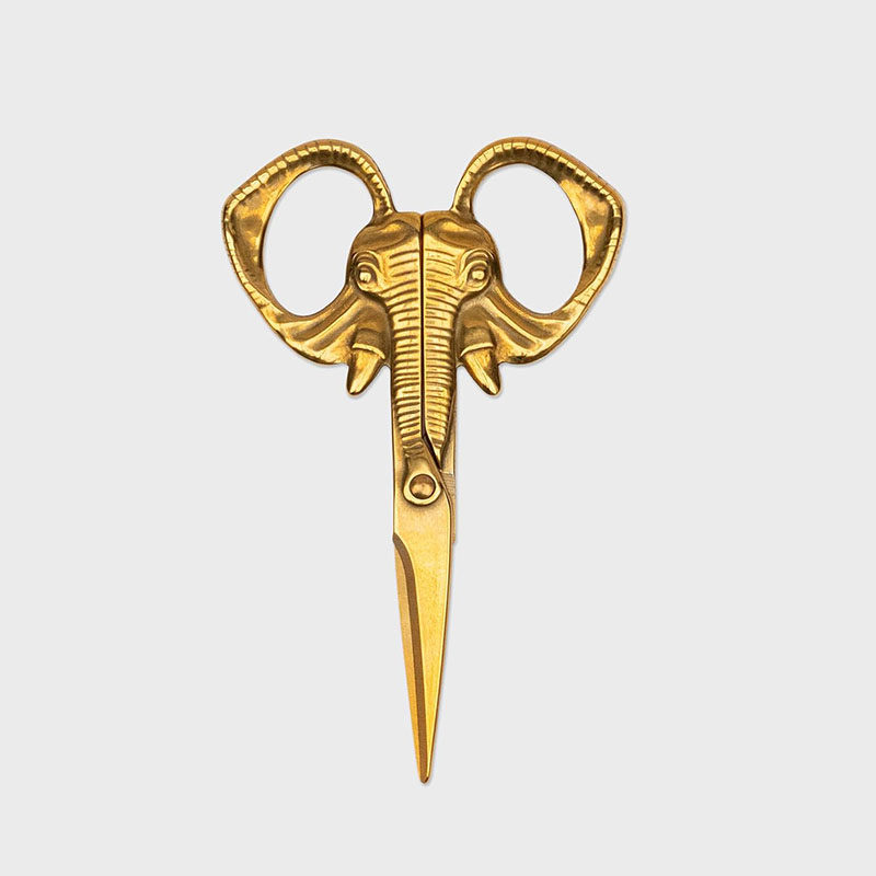 代购英国Suck UK Elephant Jumbo 大象剪刀 黄铜抛光不锈钢手工剪