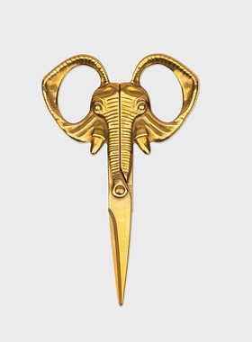 代购英国Suck UK Elephant Jumbo 大象剪刀 黄铜抛光不锈钢手工剪