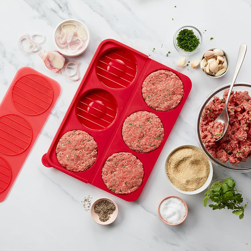 美国Chef'n 可折叠汉堡模具汉堡压肉饼工具 自制蔬菜肉饼冷冻盒