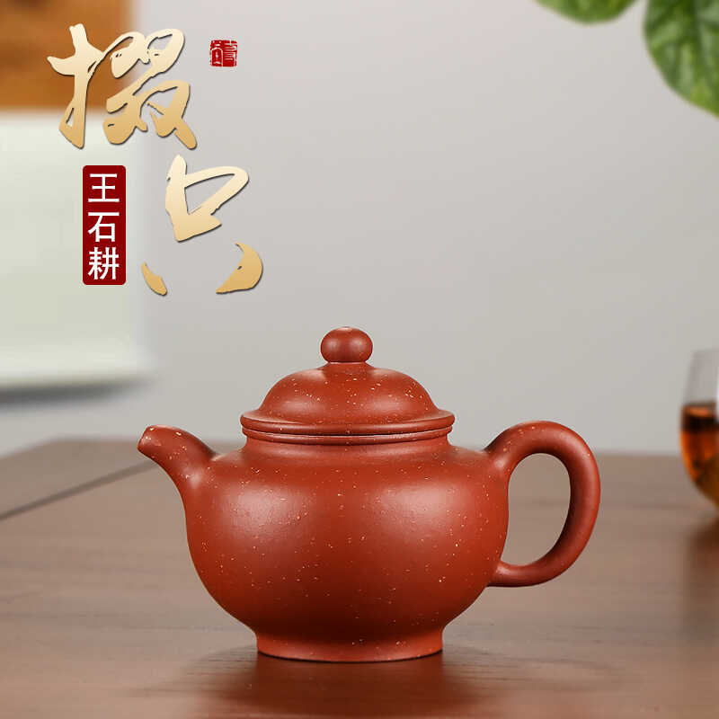 宜兴紫砂名家王石耕全手工制掇只壶原矿小红泥功夫茶器泡茶壶