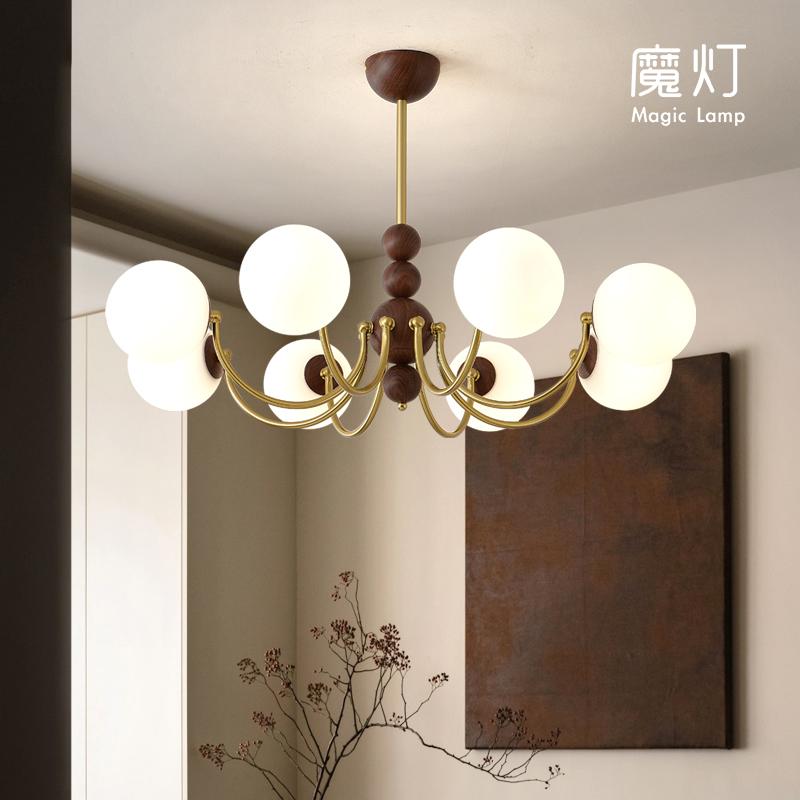 法式复古客厅吊灯中古vintage2025新款高级餐厅主卧卧室灯魔豆灯