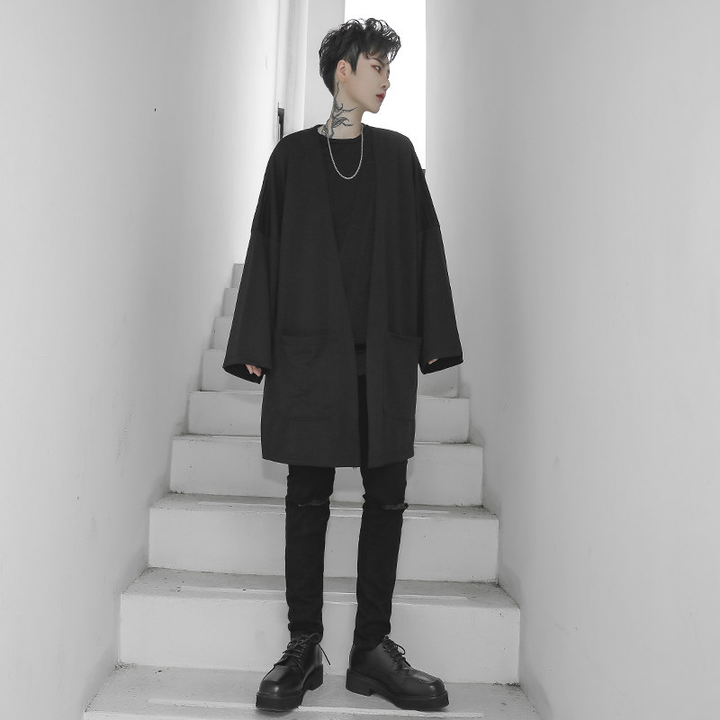 秋冬薄款披风暗黑潮牌ins男宽松休闲青年外套发型师服装W88P55,女装短外套,星座101A-3