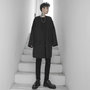 秋冬薄款披风暗黑潮牌ins男宽松休闲青年外套发型师服装 W88 P55图片