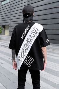 夏季男士印花短袖T恤宽松休闲圆领套头半袖上衣潮牌 T695 P55图片