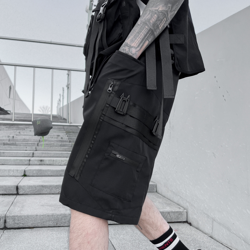 夏季伞兵机能风工装短裤男宽松直筒五分裤休闲潮流裤子DK77P75,男装牛仔裤,星座101A-3
