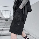 夏季伞兵机能风工装短裤男宽松直筒五分裤休闲潮流裤子DK77P75，男装牛仔裤，星座101A-3