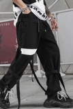 春夏男士休闲直筒裤暗黑潮日系夜场演出服哈伦裤K588P105，男装休闲裤，星座101A-3