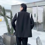 秋冬西服男拼色宽松潮流炸街帅气青年小西装外套XF12P125，男装西服套装，星座101A-3