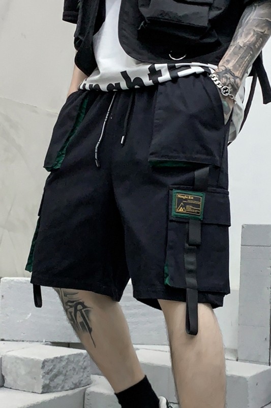 新品夏季男工装短裤日系潮牌炸街宽松五分裤潮流直筒裤DK18P55,男装牛仔裤,星座101A-3