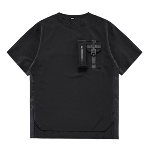 夏季山本风暗黑机能工装立体袋短袖T恤男休闲圆领t恤潮牌 T661P85图片