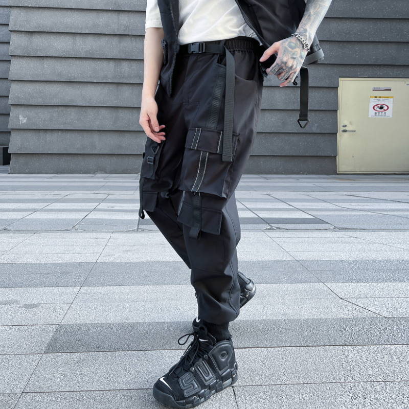 2025春季机能风伞兵工装裤男潮流宽松束脚休闲ins长裤K936P105,男装工装外套,星座101A-3