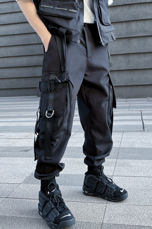 2025春机能风工装裤男潮流宽松束脚立体袋百搭ins长裤K933P115,男装工装外套,星座101A-3