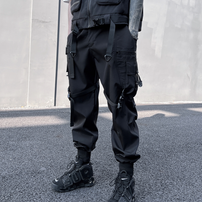 2025春季机能风工装裤男潮流宽松束脚伞兵青少年长裤K928P115,男装工装外套,星座101A-3